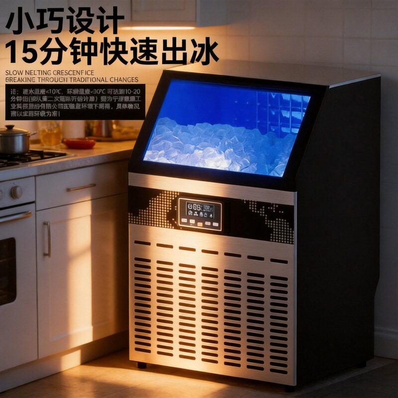 Wellcome Ice Machine for Commercial Milk Tea Shops, Large Capacity, Fully Automatic Crescent Ice Cube Making Machine Wellcome Ice Machine for Commercial Milk Tea Shops, Large Capacity, Fully Automatic Crescent Ice Cube Making Machine