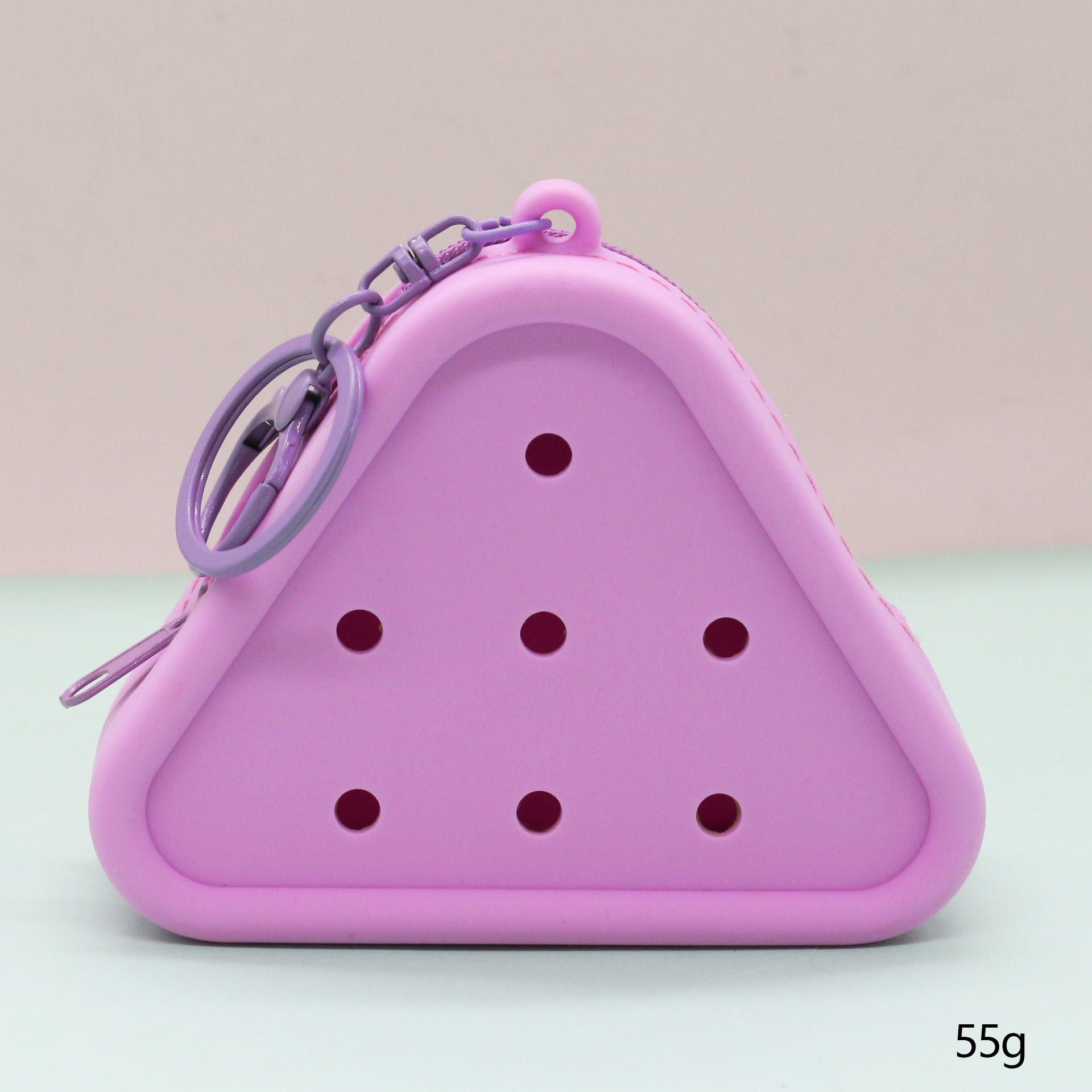 Inventario de dibujos animados de silicona agujero bolsa mini bolso diy bolsa de almacenamiento bolso auriculares llavero colgante regalo