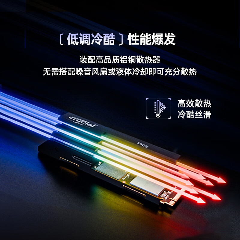 Crucial T705 1T 2T 4T M.2 NVMe PCIe 5.0 x4 SSD