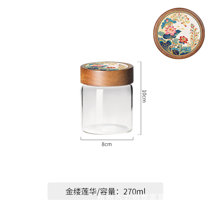 lata de vidrio china, alta borosilicona, lata de sellado de grado alimenticio, lata de almacenamiento de botella de vidrio, lata de almacenamiento de cocina, botella de almacenamiento