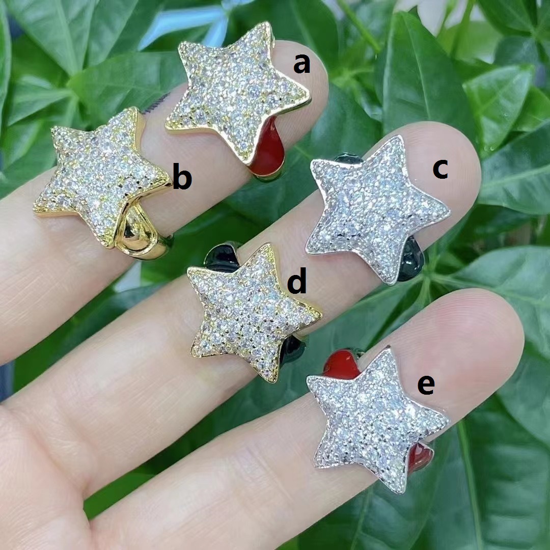 Retro Colorful Inlaid Zircon Five-pointed Star Decor Ring display picture 2