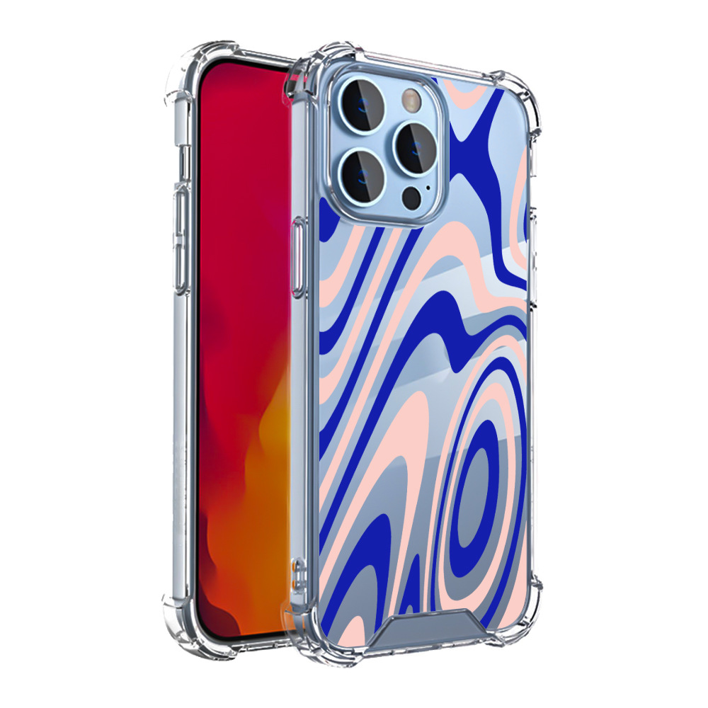 50g Weight iPhone Applicable Brands Phone Cases Classification Pc, tpu Material Waves Pattern Simple Style Style Pc Tpu Waves Simple Style Phone Cases Phone Accessories 18