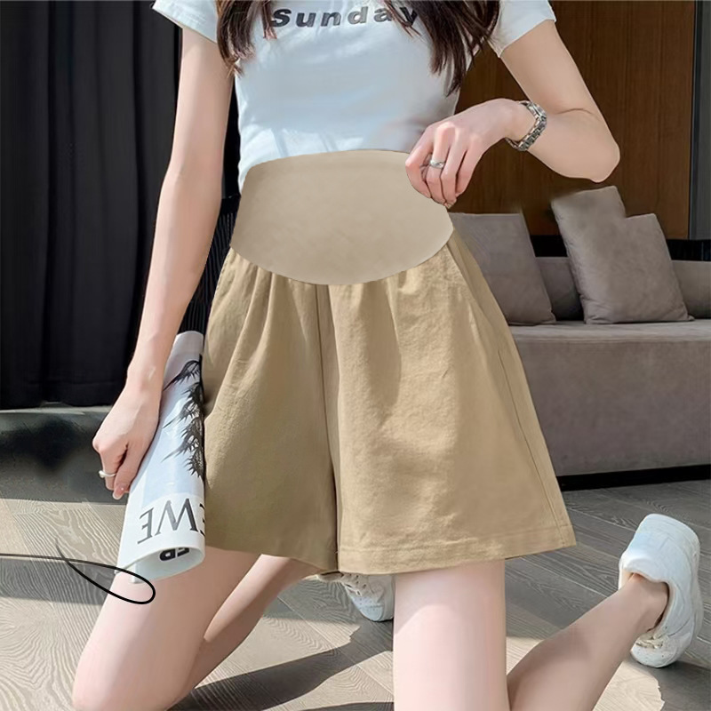 Maternity Shorts for Summer, Thin Wide-Leg Pants That Don'T Flatten the Stomach, Plus-Size Leggings for Women, 2025 New Model 803