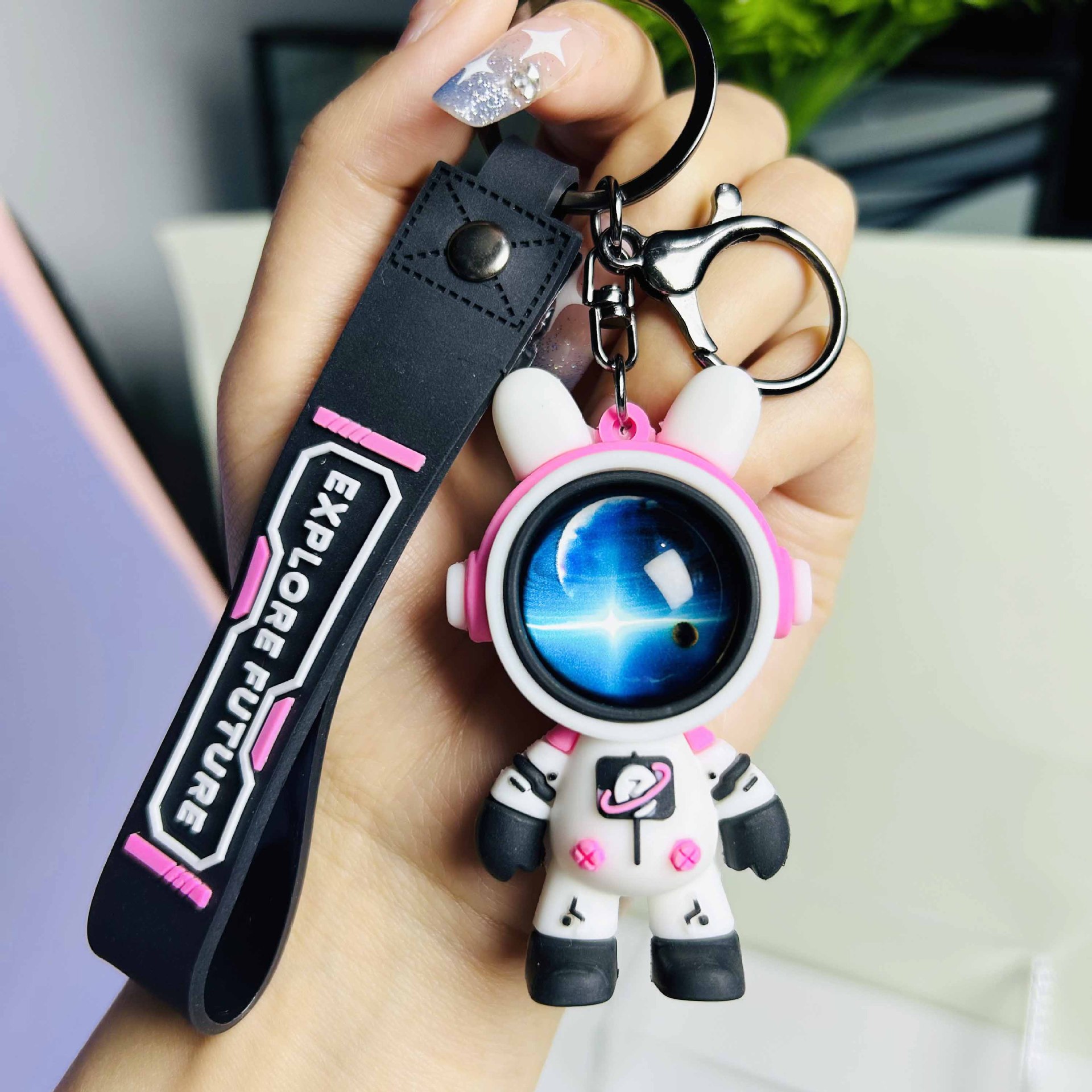 Viaje creativo transfronterizo, muñeca de cielo estrellado, llavero de astronauta, colgante de bolso, decoración de coche, regalo de evento