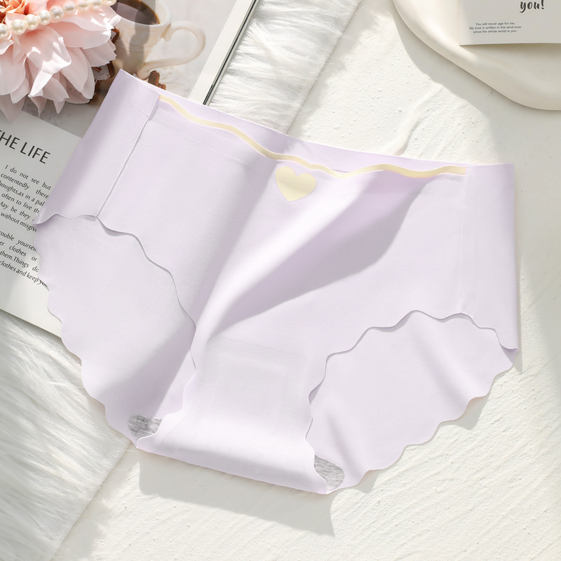 Bragas de seda de hielo que no dejan marcas, entrepierna transpirable antibacteriana de algodón para mujer, pantalones cortos de cintura media para niña de verano, bragas para mujer