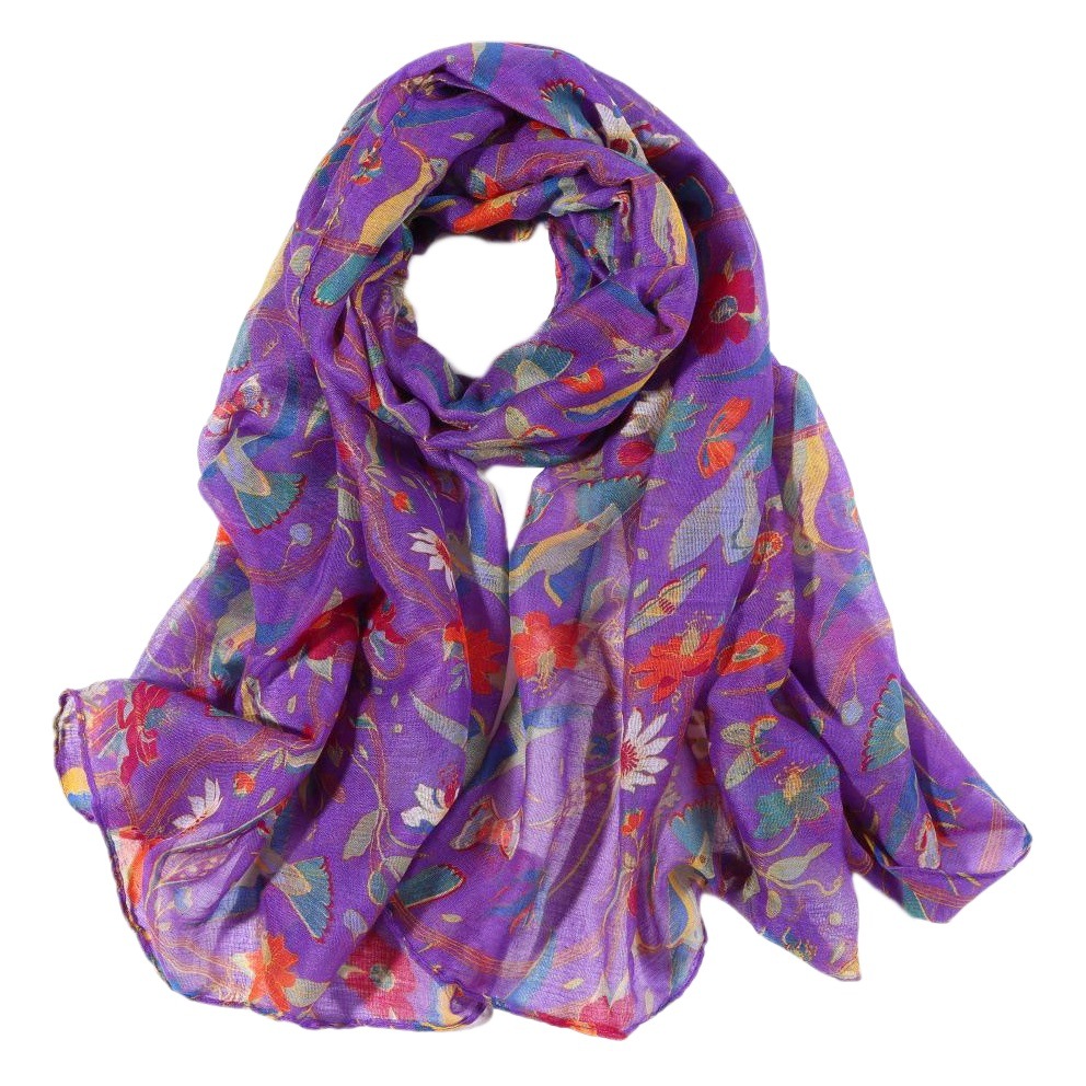 2020 hot-selling bird floral explosions scarf wholesale Amazon AliExpress explosions long-term goods