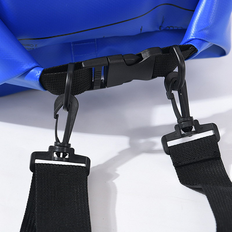 Bolsa impermeable de playa azul cielo tela de malla de pvc bolsa impermeable a la deriva natación bolsa de cubo impermeable fábrica al por mayor