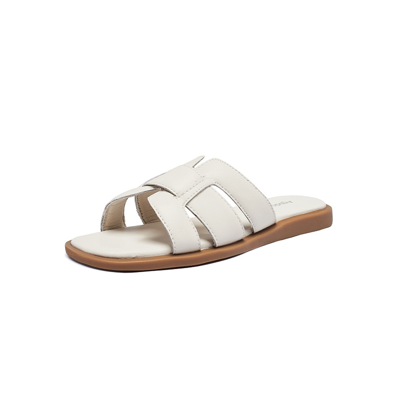 Sandalias Augu Shiden para mujer, nuevas sandalias casuales de verano 2026 de estilo francés para combinar con faldas, sandalias planas de playa.