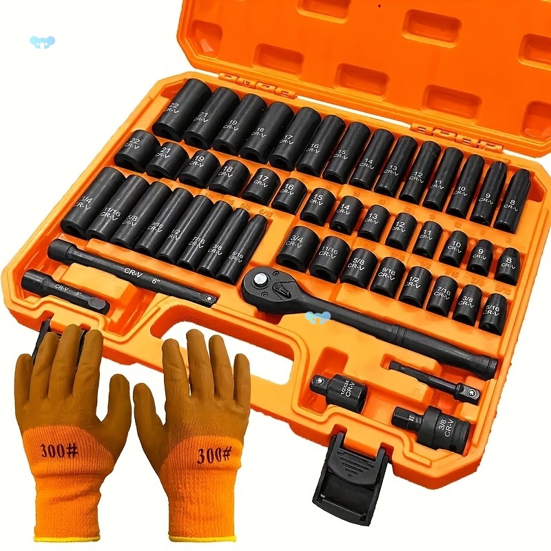 Impact Socket 50pcs 3/8 Drive Impact Socket Set Standard跨境