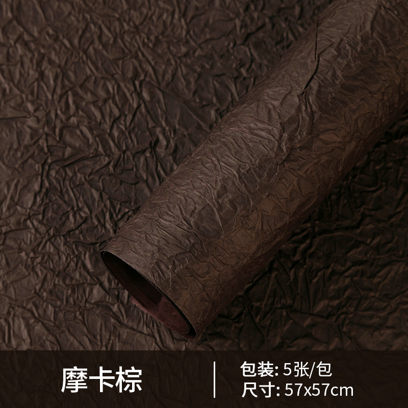 Huaxi Sensación de alta calidad Papel de textura de piedra Pliegues Papel de embalaje de flores Material floral Regalo hecho a mano Material de bricolaje