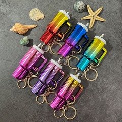 新商品現物クロスボーダーグラデーション色キーホルダー女性ファッション記念プレゼント金属