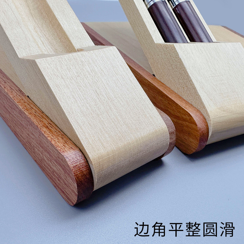 Pluma mar en stock madera maciza Arce madera patchwork caja de la pluma caja de madera giratoria caja de madera conjunto de la pluma de madera grabado LOGO