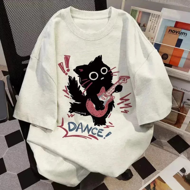 Pure Cotton Niche Design Crayon Shin-Chan Short-Sleeved T-Shirt for Men and Women Summer American Loose Large Size Round Neck Top Trendy