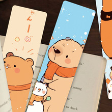 24张新款卡皮巴拉纸质书签学生小说课本装饰卡阅读书籍标注小卡