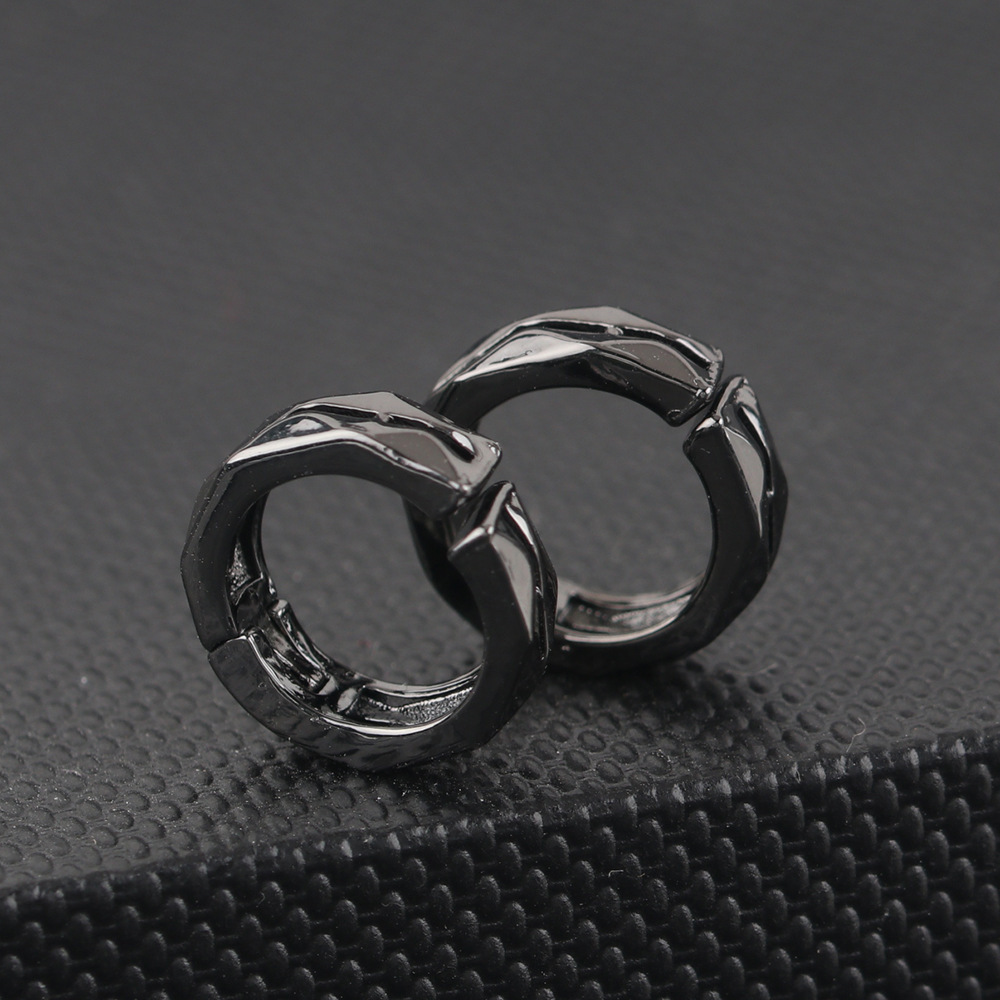 Men's Non-pierced Geometric Earrings Trendy Diamond Shaped Jewellery_voghion.com