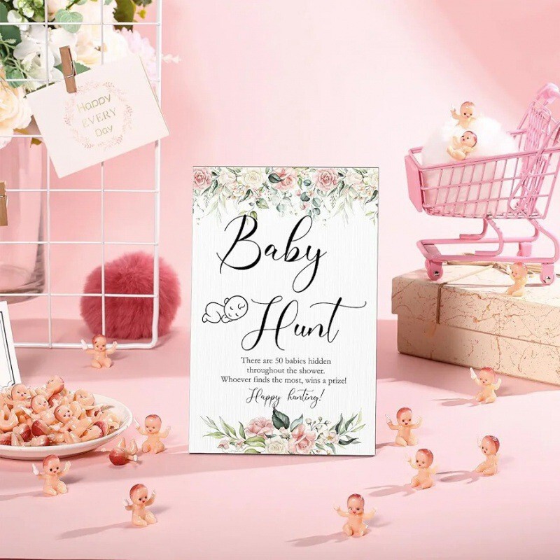 Manufacturer Wooden Photo Frame Baby Shower Baptism Party Game Sign Kit Decoration Gender Reveal Party Decoration