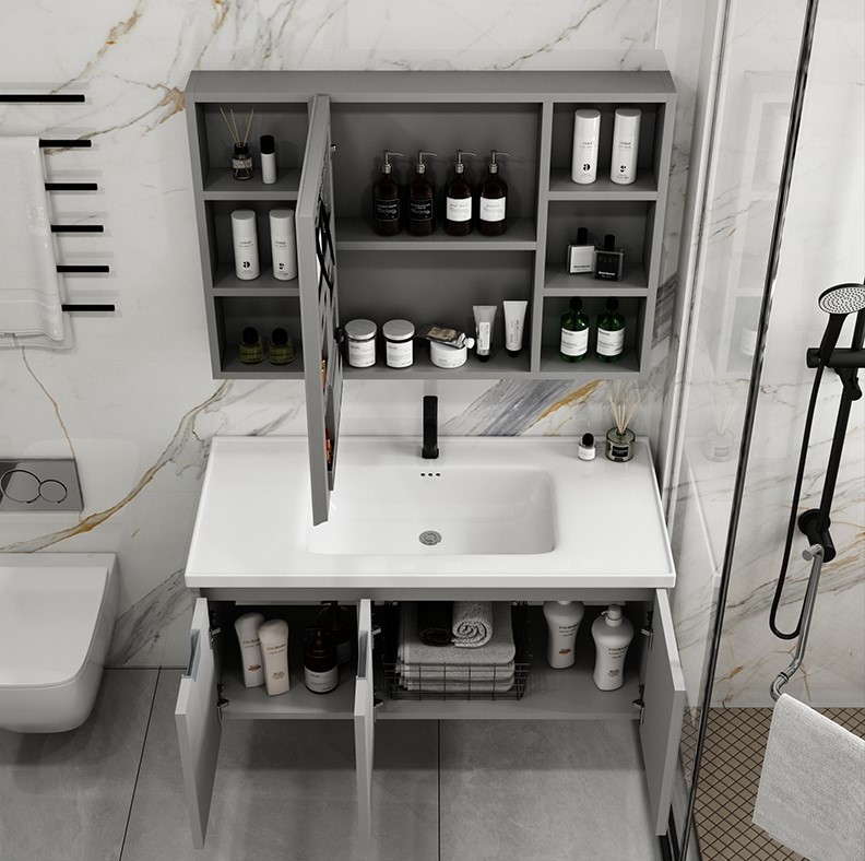 Nuevo gabinete de baño de panal de abeja grueso cerámica integral lavabo moderno simple lavabo