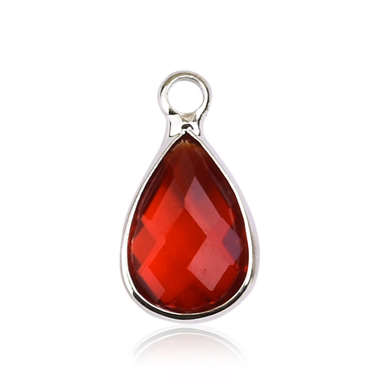 1g Weight Pendant Jewelry Making Type 8 * 14mm Jewelry Making Size Glass, Birthstone Inlay Material DIY Jewelry Accessories Classification 1 Piece Quantity Copper Material Water Droplets Pattern Inlay Design Casual, Simple Style Style 1 Piece 8 * 14mm Copper Glass Birthstone Water Droplets Pendant 16