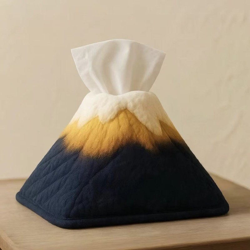 Xiaohongshu's Popular Product: Creative Paper Towel Box with the Design of the Golden Mountain in the Sunshine, Suitable for Home Use in the Living Room, Perfect for Gifting to Friends