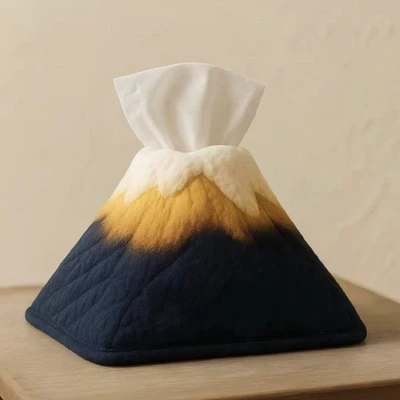 Xiaohongshu's Popular Product: Creative Paper Towel Box with the Design of the Golden Mountain in the Sunshine, Suitable for Home Use in the Living Room, Perfect for Gifting to Friends (Car tissue box/set) - rizhao-jinshan-tissue-box