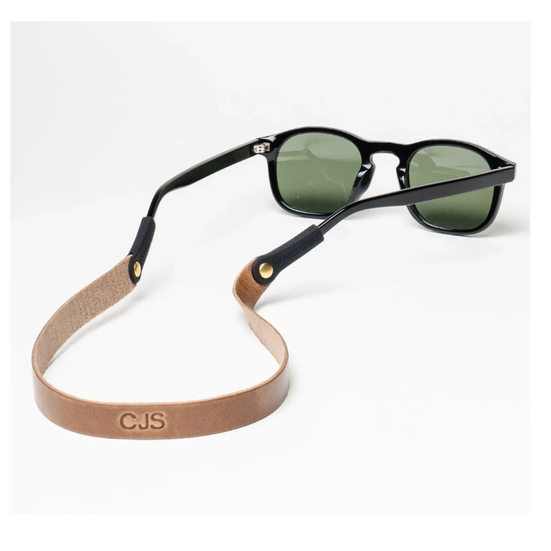 Cross-border in stock Retro Cowhide Glasses Lanyard Cowhide Glasses Hanging Chain Beach Glasses Accessories Drop-resistant Glasses Chain