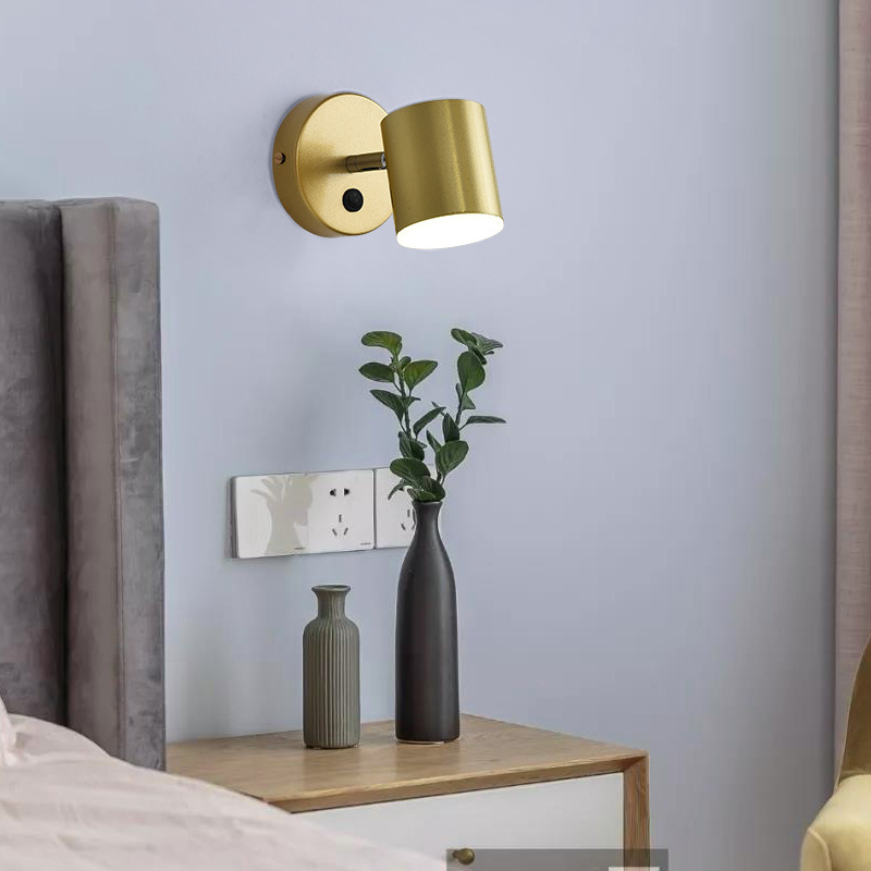 Fábrica con lámpara de pared abierta dormitorio ajustable lámpara de cabecera lámpara de conmutación lámpara de cabecera 110V220V pequeña lámpara al por mayor
