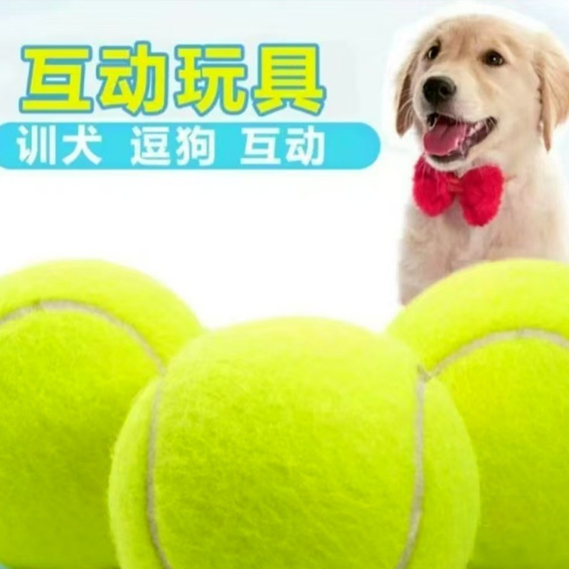 Pet Tennis Ball, Highly Elastic, Wear-Resistant and Not Easy to Break, Dog Bite Training Toy, a Must-Have Toy for Small and Medium-Sized Dogs to Relieve Boredom