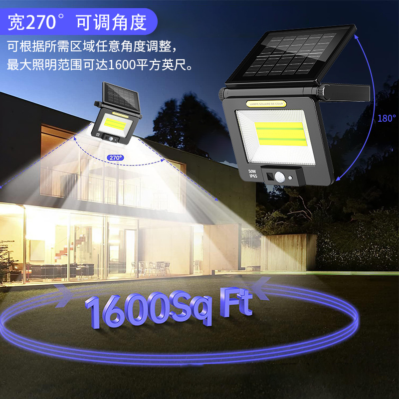 Transfronterizo nueva lámpara de pared solar multifuncional lámpara de iluminación de patio larga duración impermeable lámpara de jardín lámpara de paisaje lámpara de inducción