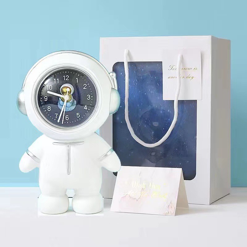Reloj creativo astronauta alcancía puede guardar astronautas alcancía decoración del hogar Regalo de Cumpleaños de los niños