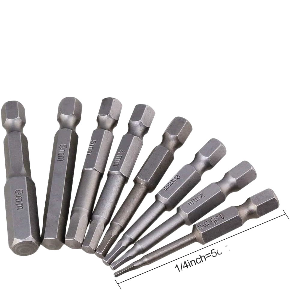 Шестигранная головка отвертки с пневматической электрической головкой отвертки подходит для сильной магнитной шестигранной ручной дрели, высокопрочная головка отвертки