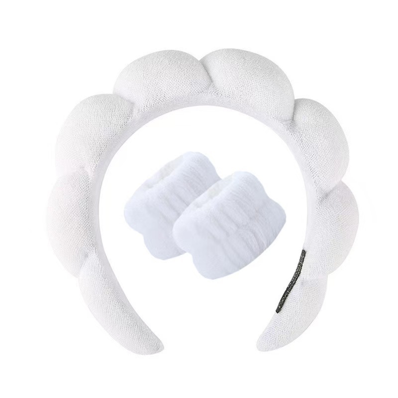 Diadema de nube superior de cráneo alto transfronterizo europeo y americano conjunto de horquillas para el cabello esponja para el lavado de cara femenino diadema desmaquillante desmaquillante accesorios para el cabello al por mayor