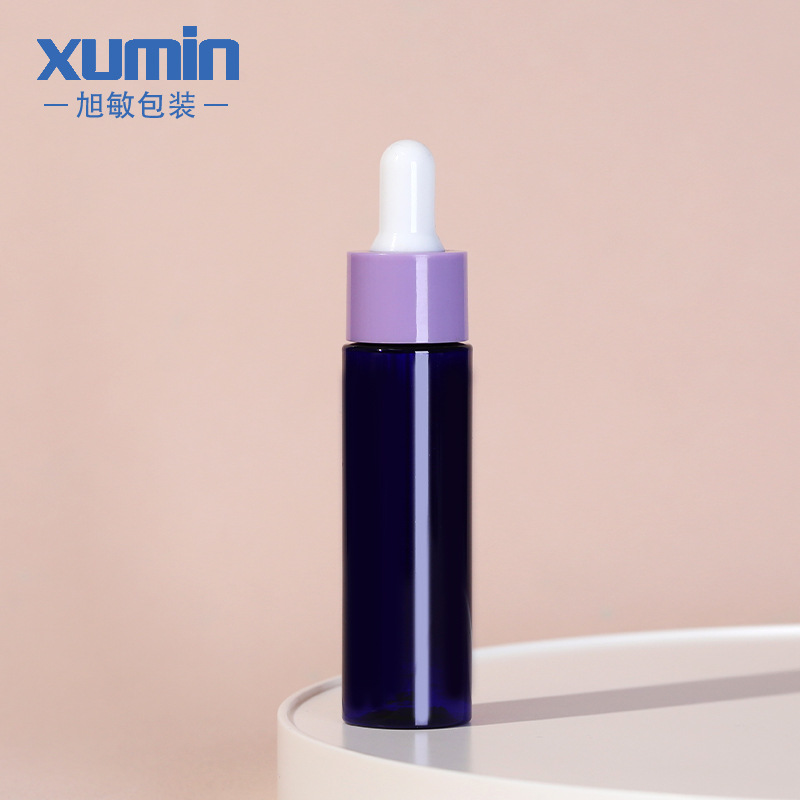 Xumin embalaje 30mlPET botella cuentagotas azul pequeña capacidad sub-botella color macaron esencia botella líquida image 12
