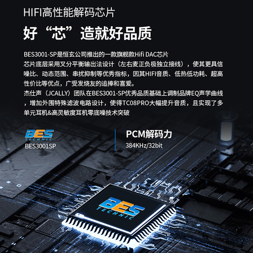 JCALLYTC08 shares TYPEc silver-plated headphone upgrade line digital decoding headphone amplifier MMCXQDCZSN0.78