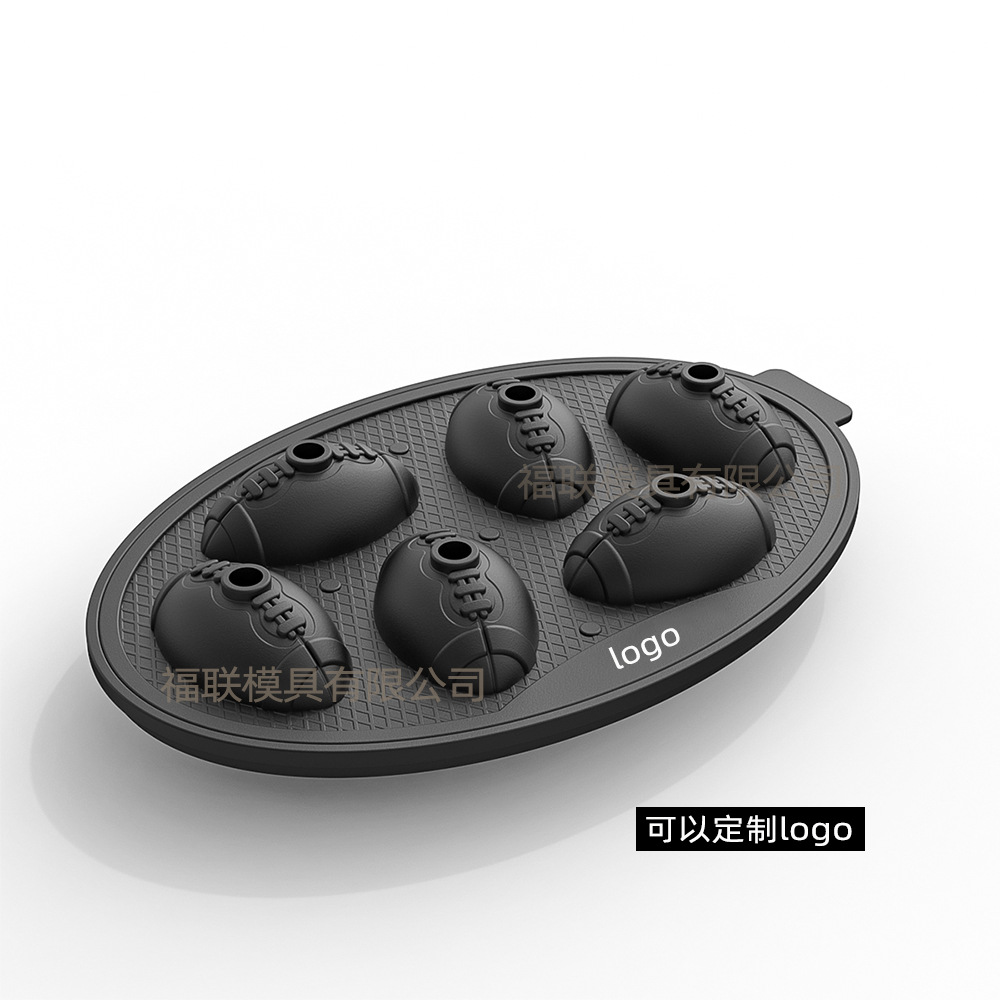 Fulian nuevo rugby bandeja de hielo cubo de hielo molde de silicona bandeja de hielo molde de hielo whisky copa de vino bandeja de hielo