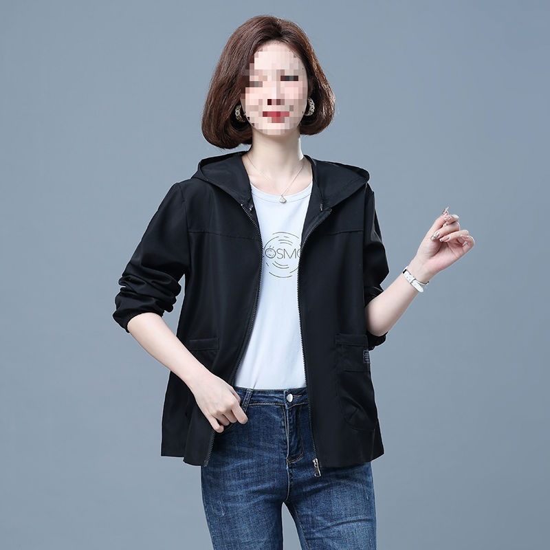 春秋款长袖单层休闲女外搭减龄洋气中年时尚休闲宽松短外套夹克|undefined