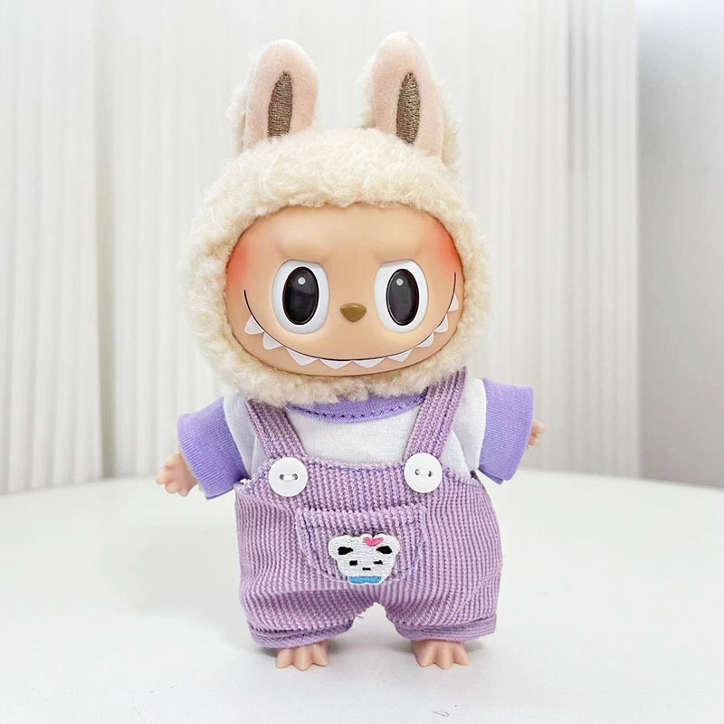 ソースメーカーのみの服】17cmペンダント ラブブ服 ブラインドボックス ラブブ人形 人形服 クールブラック カラフル|undefined