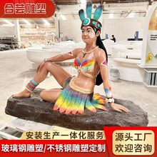 玻璃钢仿真人物雕塑万圣节户外玻璃钢雕塑定制设计人物雕塑定制