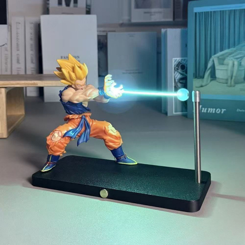 ドラゴンボールフィギュア亀派気功ブラスター悟空ナイトライト磁気浮上磁気ライト雰囲気ナイトライト装飾品|undefined