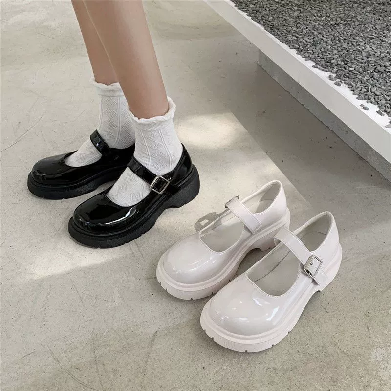 Женские туфли Ma Lizhen Mary Shoes Женская весна и осень 2024 новая мода толстая подошва юбка на каблуке