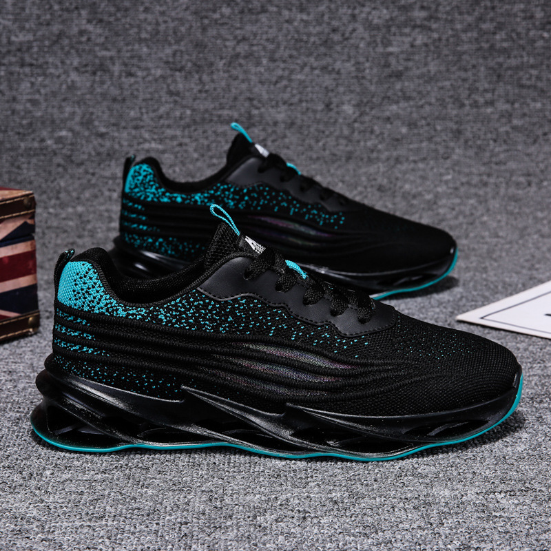 鞋子男潮鞋老爹鞋新款韩版百搭休闲运动跑步鞋软底防滑飞织透气|ru