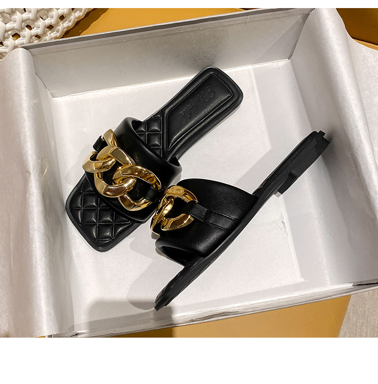 Pantofole di pelle di pecora da donna Net Red 2023 New Summer Leather One Word Pantofole da donna abbigliamento estivo moda scarpe da spiaggia tendenza_voghion.com