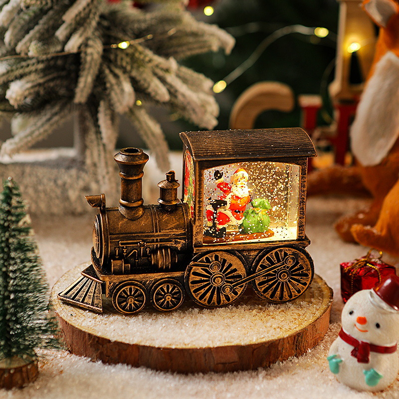 Navidad decoración viento lámpara cristal lámpara Santa Claus Navidad fiesta decoración Navidad adornos Navidad regalos