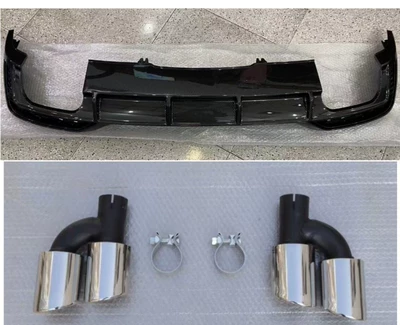 Spoiler, A4 modified S4 four-out rear lip - set-20-24-a4-elegant-carbon-color-rear-lip-tail-throat