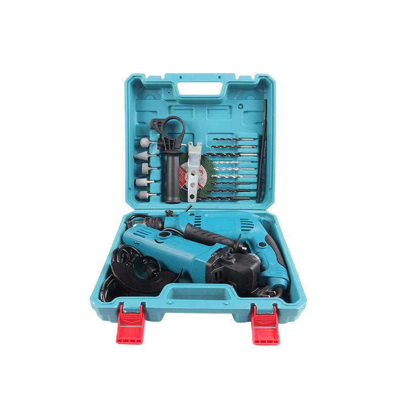 Home tool set, angle grinder and impact drill combination