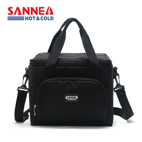 New portable portable lunch bag aluminum film color shoulder picnic bag 10L insulated lunch bag double layer ice bag