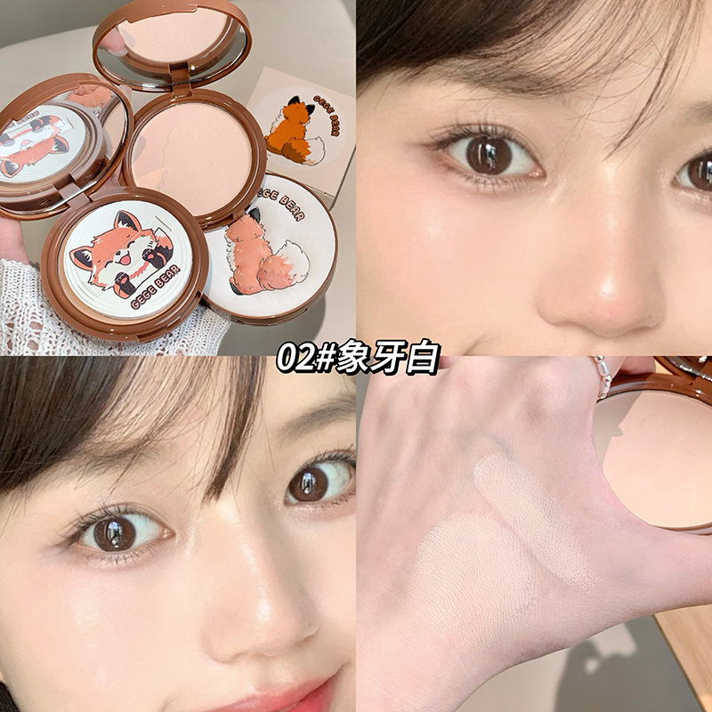 Gege bear cloud yarn light face polvo de maquillaje permanente impermeable no es fácil de quitar el maquillaje para brindar la piel polvo disperso maquillaje de color image 8