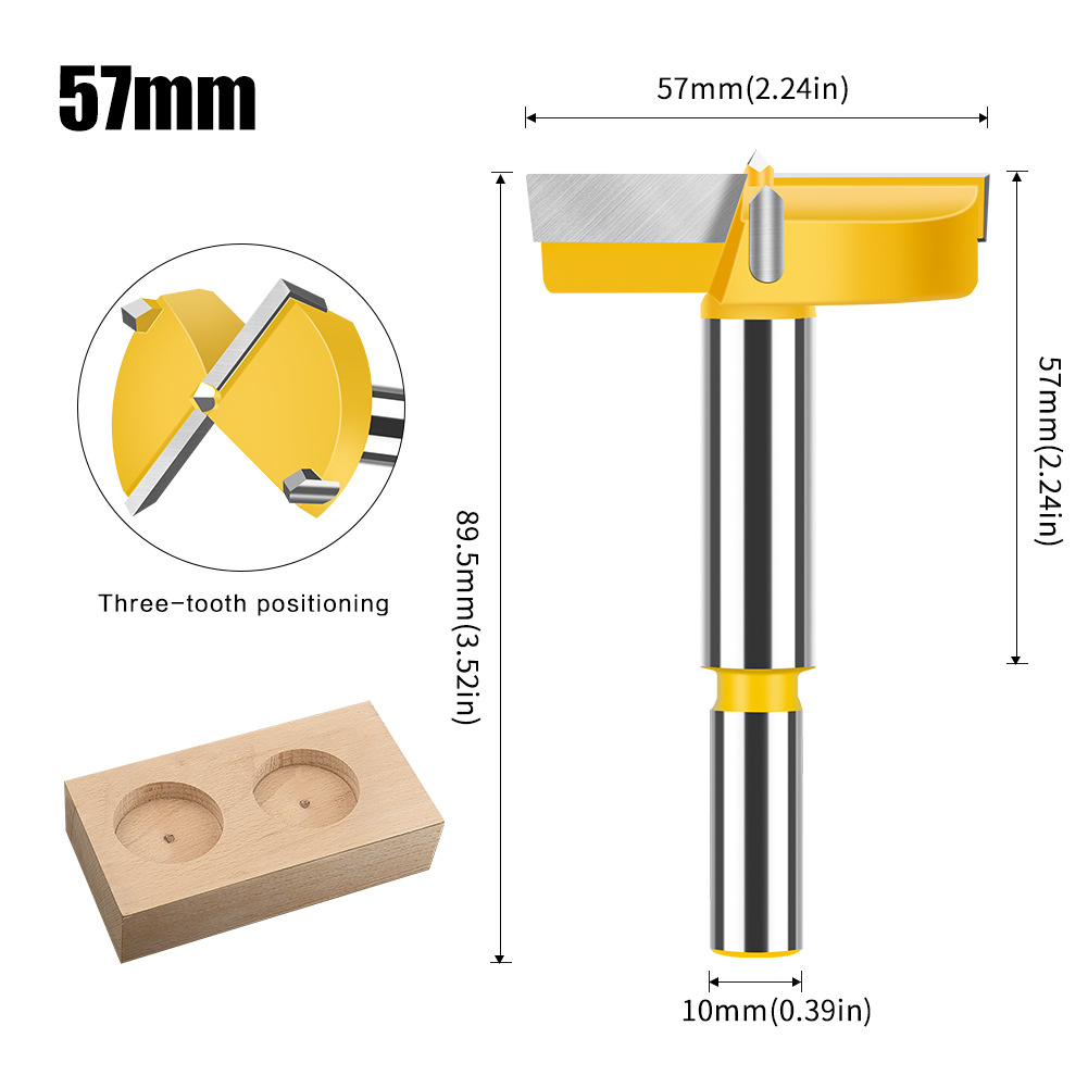 Profesional madera agujero abridor 15-100mm mano taladro madera escariado bisagra aleación madera de plástico