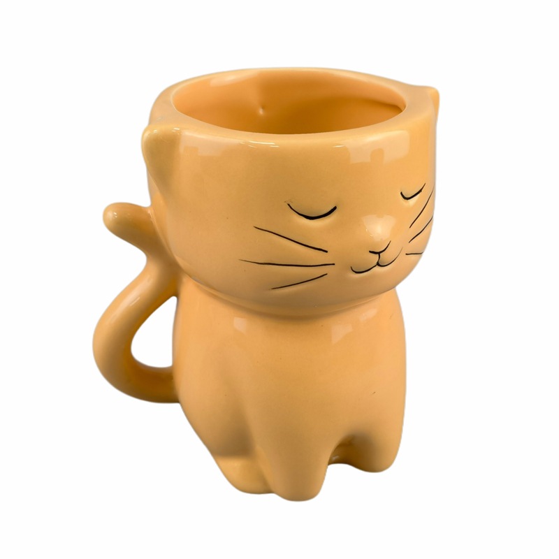 Taza de cerámica taza de gato lindo gato forma color sólido taza de café creativo animal mascota taza de agua Taza de cerámica