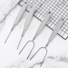 Amazon stainless steel barbecue fork extendable barbecue fork corn stalk handle hot dog fork outdoor barbecue tools