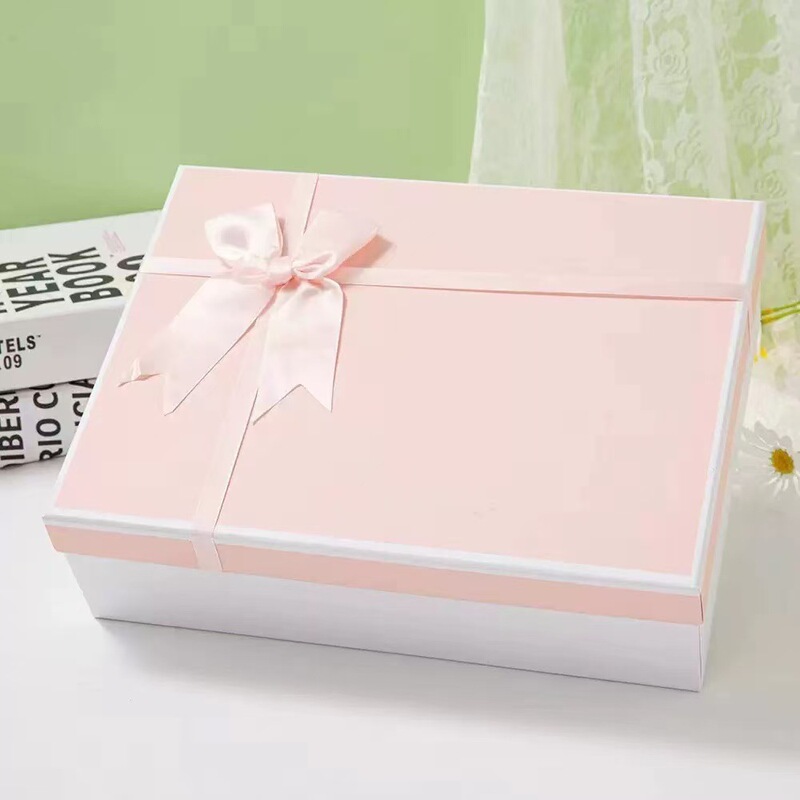卸売天蓋ギフトボックスリボン長方形誕生日ブライドメイドギフトボックスギフト包装ボックスお土産|undefined